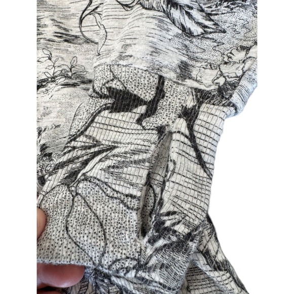 Athleta Balance Full Zip Sweatshirt Grey Floral Small Oversized Athleisure - Picture 8 of 8